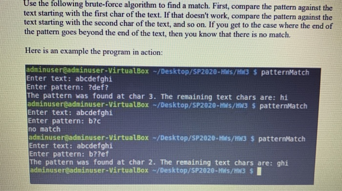 pattern matching | c# tutorial Images High Quality... Solved Download the file patternMatch.c from the course | Chegg.com