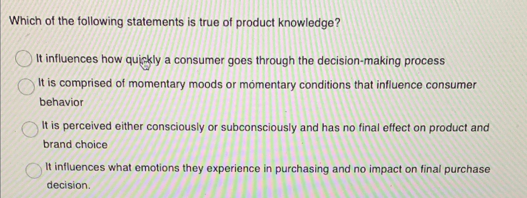 Solved Which of the following statements is true of product | Chegg.com