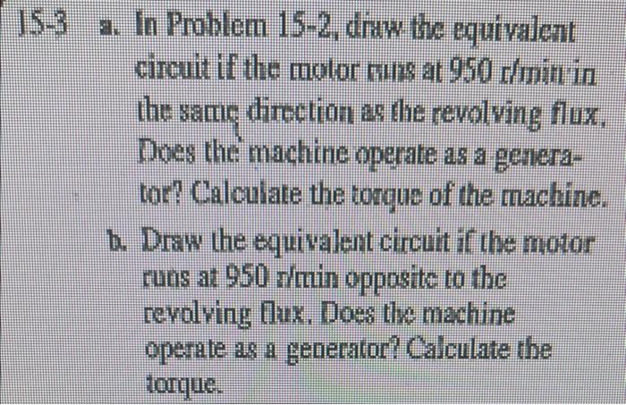 Solved 5-3 a. In Problem 15-2, draw the equivalent circuit | Chegg.com
