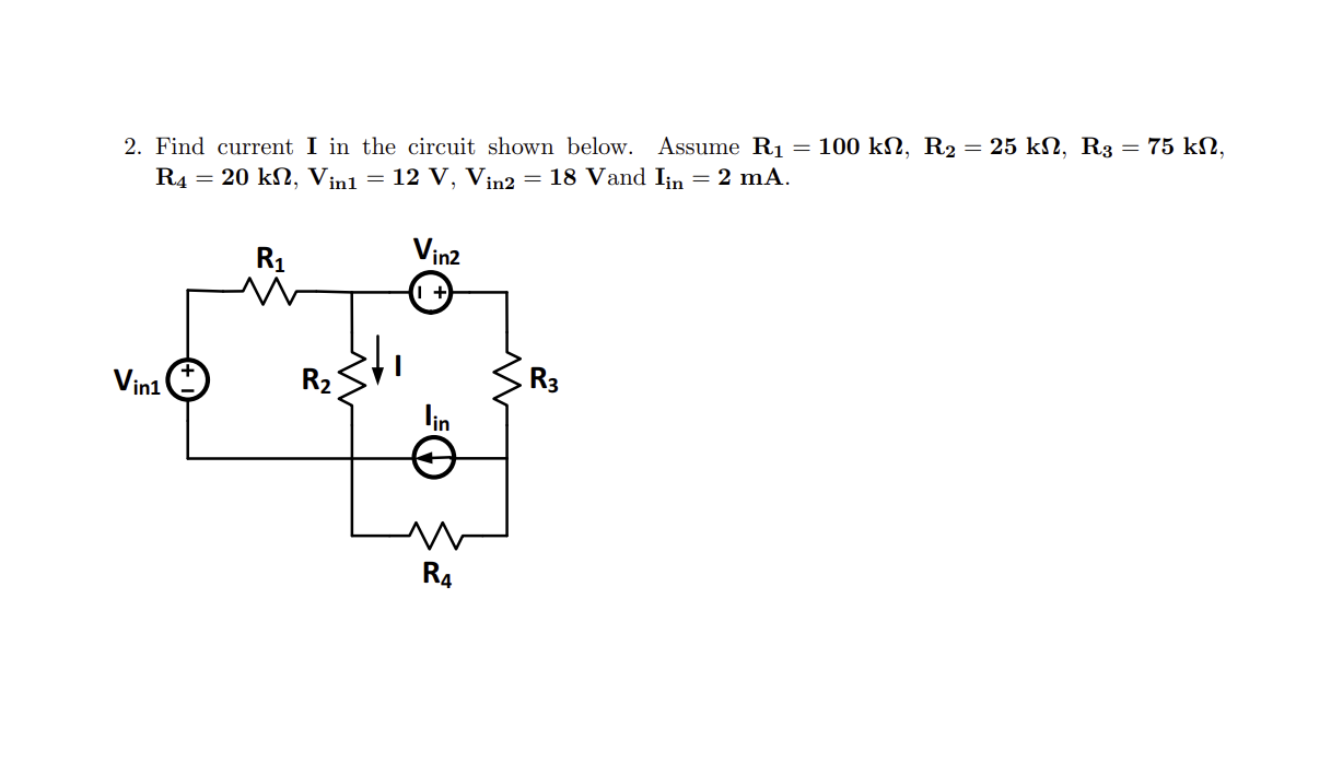 Solved Find current I in ﻿the circuit shown below. Assume | Chegg.com