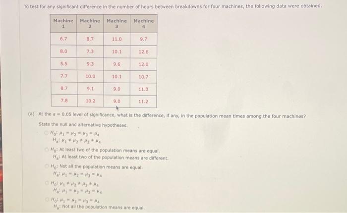 Solved To test for any significant difference in the number | Chegg.com