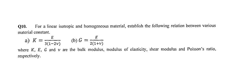 Solved Q10. ﻿For a linear isotropic and homogeneous | Chegg.com