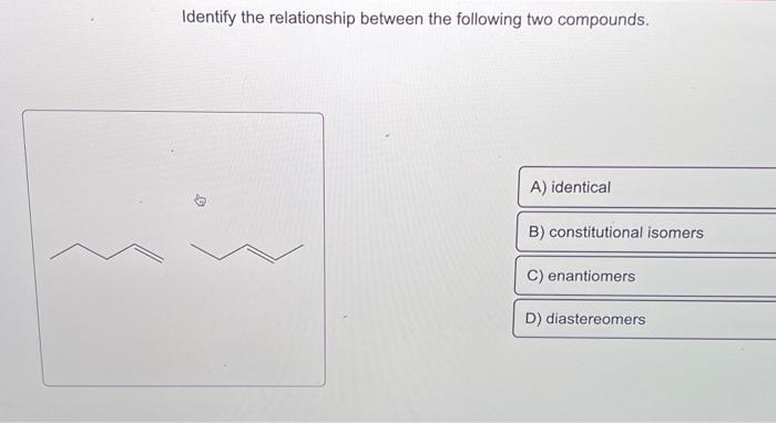 Solved Identify The Relationship Between The Following Two | Chegg.com