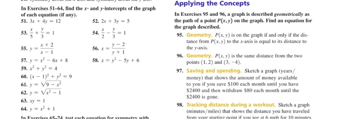 Solved In Exercises 51 64 Find The R And Y Intercepts O Chegg Com