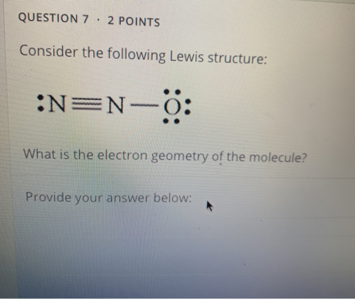 Solved QUESTION 7 2 POINTS Consider the following Lewis | Chegg.com