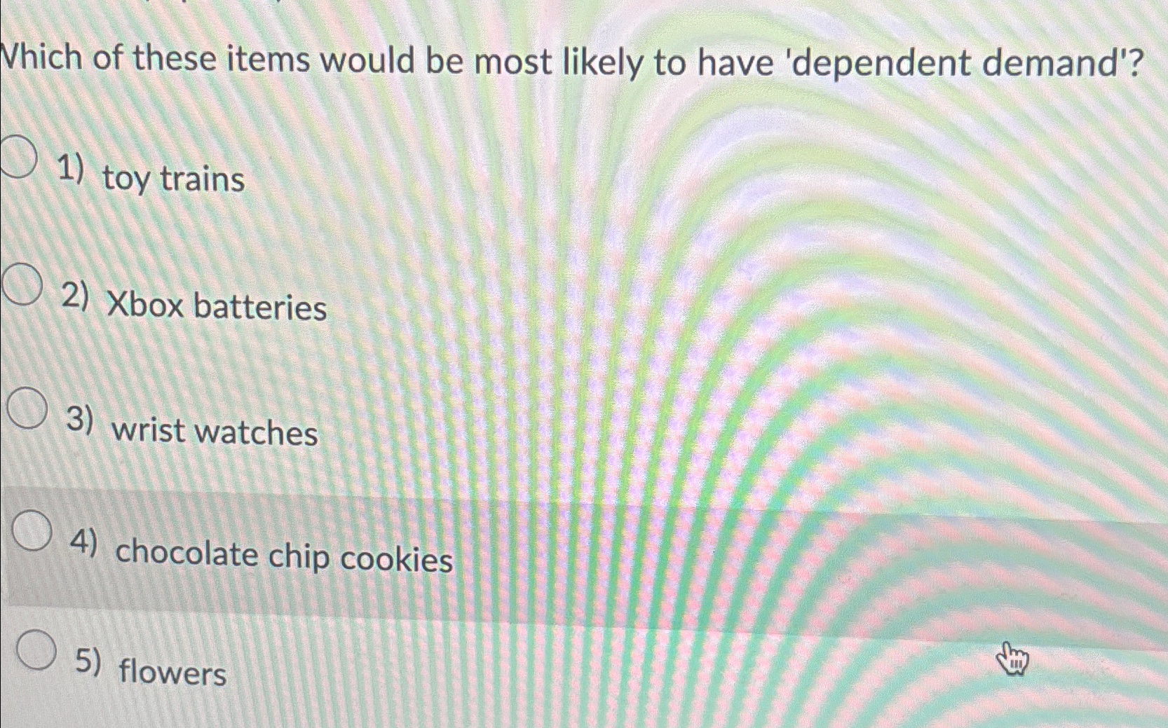 Solved Which of these items would be most likely to have | Chegg.com