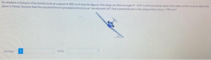 Solved An Airplane Is Flying In A Horizontal Circle At A | Chegg.com