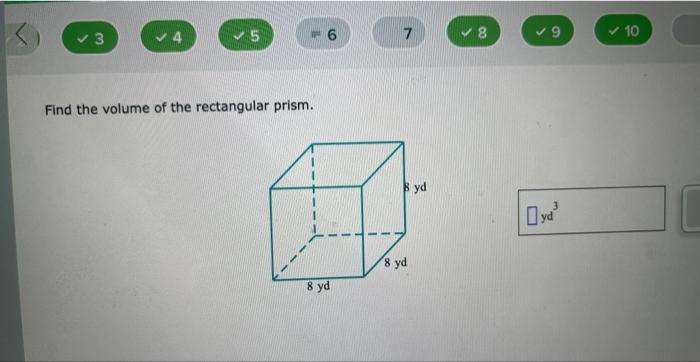 Solved Find The Vo Sure Of The Rectangular Prism. Find The | Chegg.com