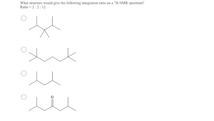 Solved What structure would give the following integration | Chegg.com