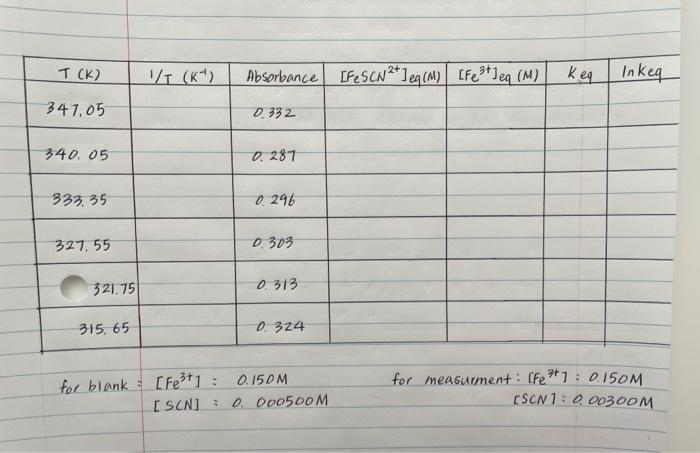 Enthalpy and Entropy CalculationsI need a help to | Chegg.com