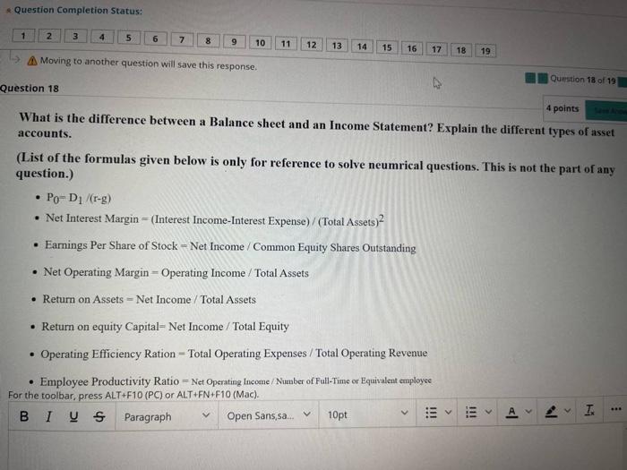 Solved What is the difference between a Balance sheet and an | Chegg.com