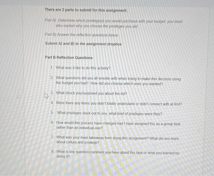 Solved There are 2 parts to submit for this assignment: Part | Chegg.com