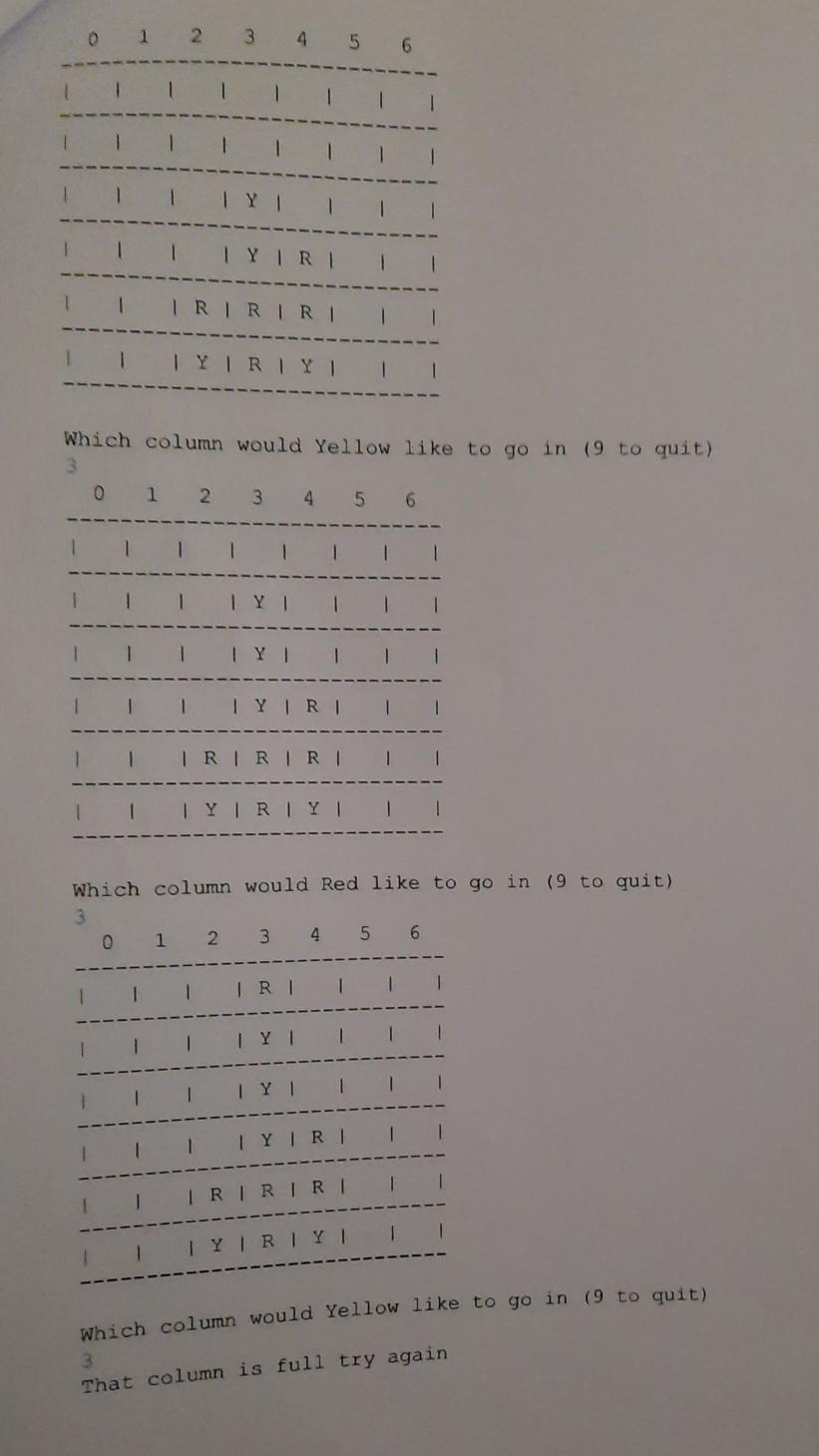 Solved The game board has seven (7) columns and six (6) | Chegg.com