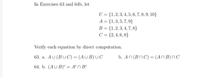 Solved In Exercises 63 And 64 B, Let | Chegg.com