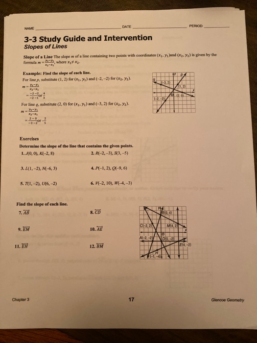 2 3 Study Guide And Intervention Slope Answers Study Poster 2 3 Study Guide And Intervention Slope Answers Study Poster