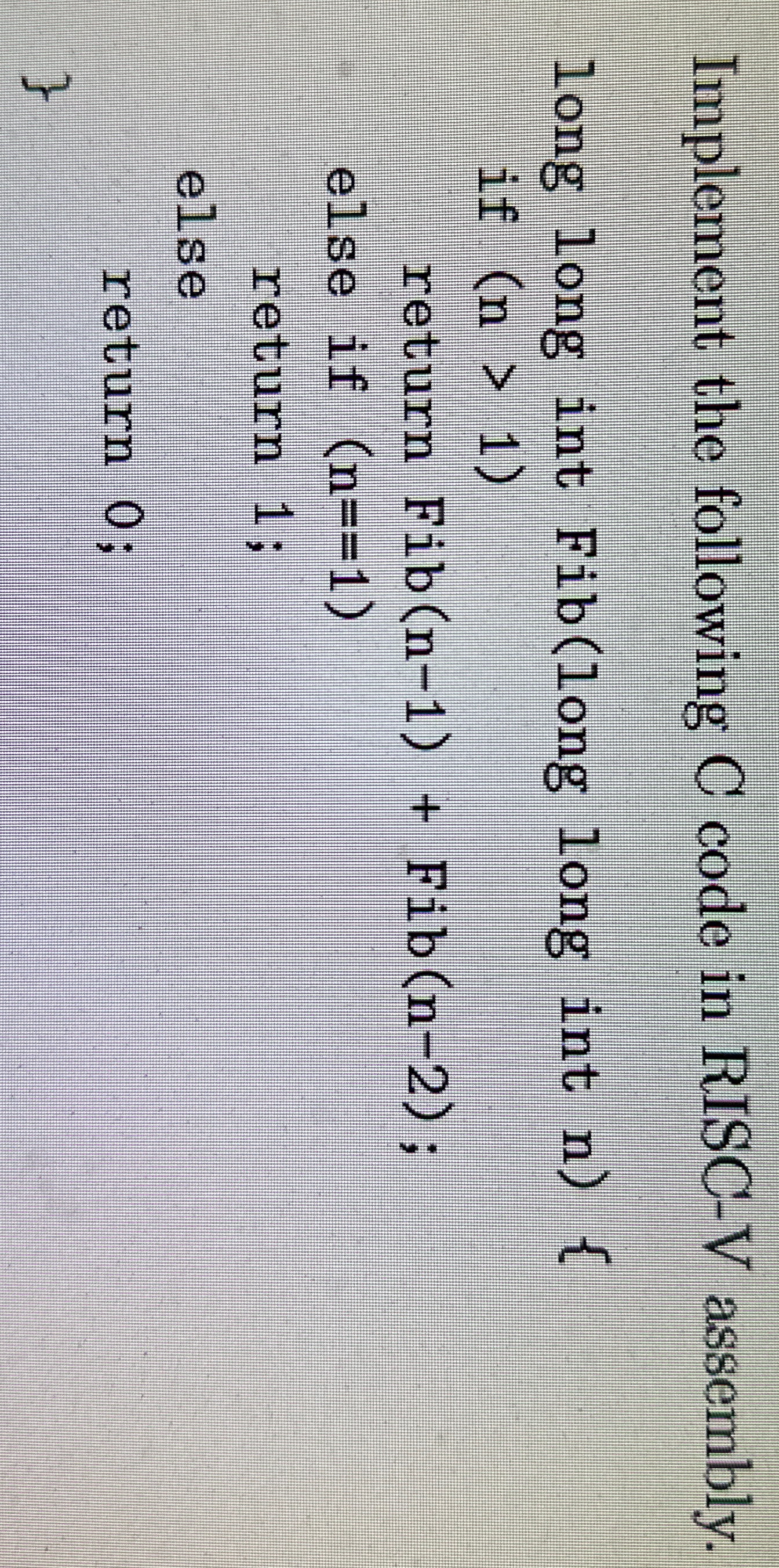 Solved Implement the following C ﻿code in RISC-V assembly. | Chegg.com