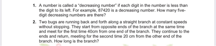 Solved 1. A number is called a 