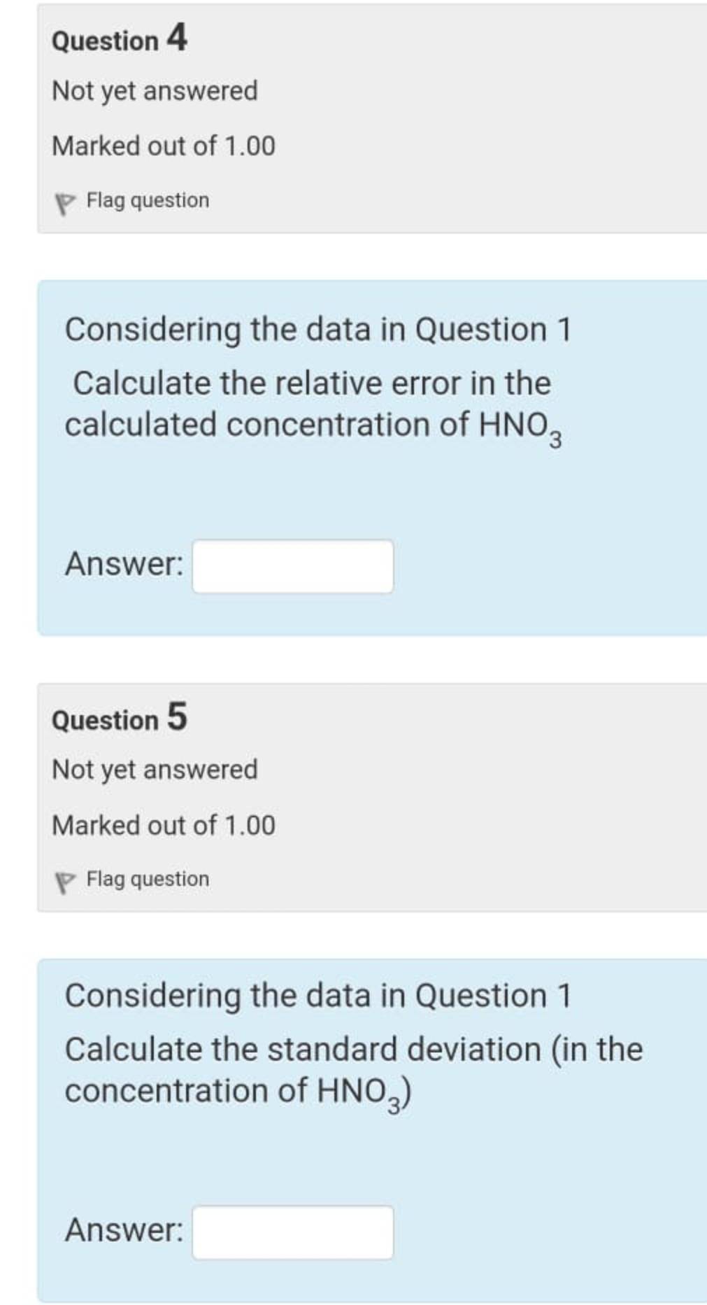 Solved Question 1 Not yet answered Marked out of 5.00 P Flag | Chegg.com