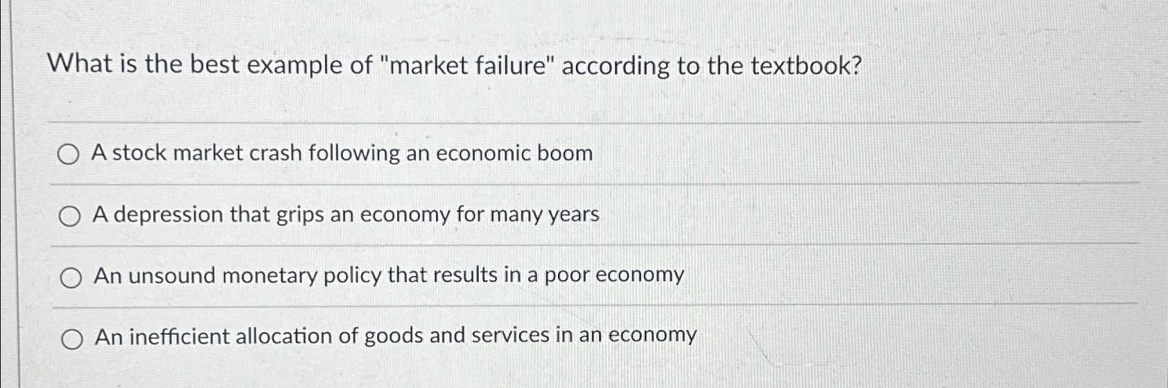 market failure essay example