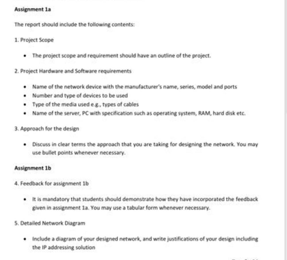 Solved Assignment Description You are a Graduate Network | Chegg.com
