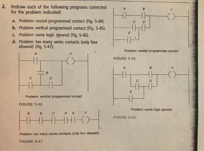 Solved B I с D 2. Redraw each of the following programs | Chegg.com