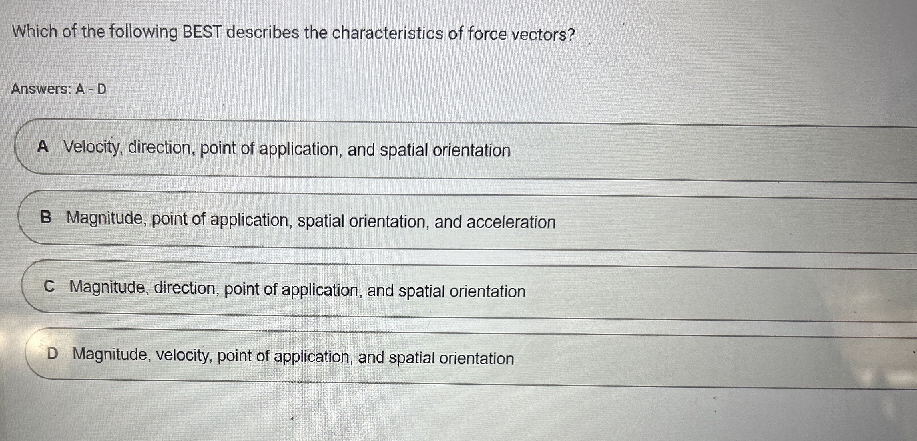 Solved Which of the following BEST describes the | Chegg.com