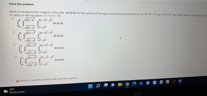 Solved Thermon In The First Cant Bounded By The Coordinates | Chegg.com