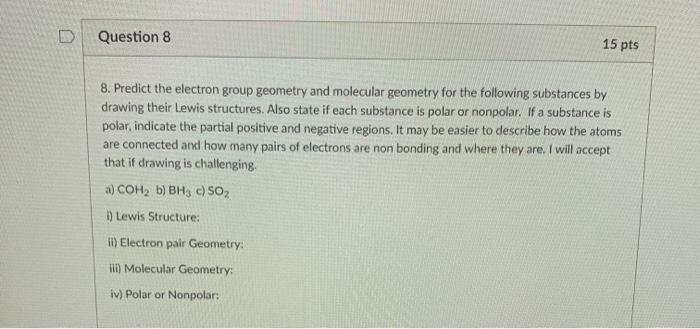 Solved Question 3 16 pts 1. Write and balance the following | Chegg.com