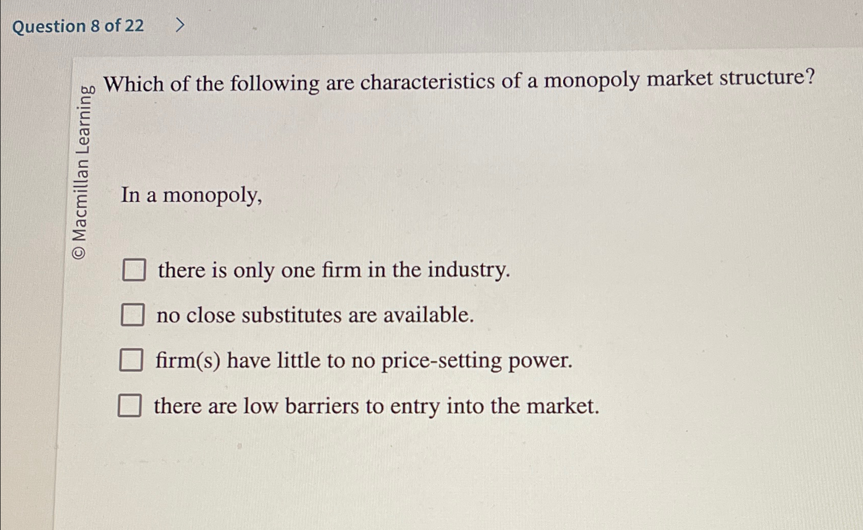 Solved Question 8 ﻿of 22Which Of The Following Are | Chegg.com