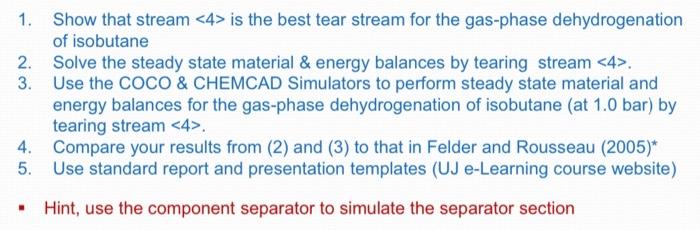 1. Show that stream is the best tear stream for | Chegg.com
