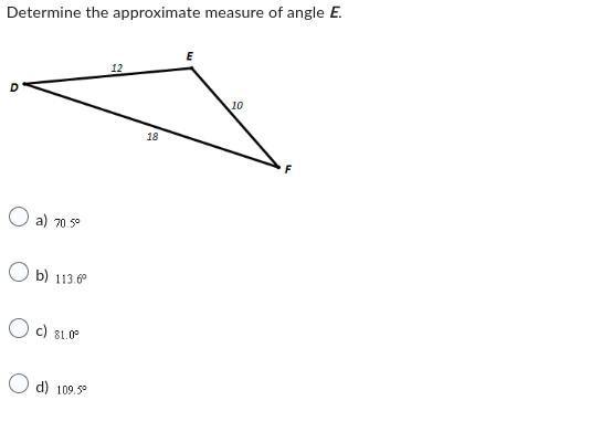 Solved Determine the approximate measure of angle | Chegg.com