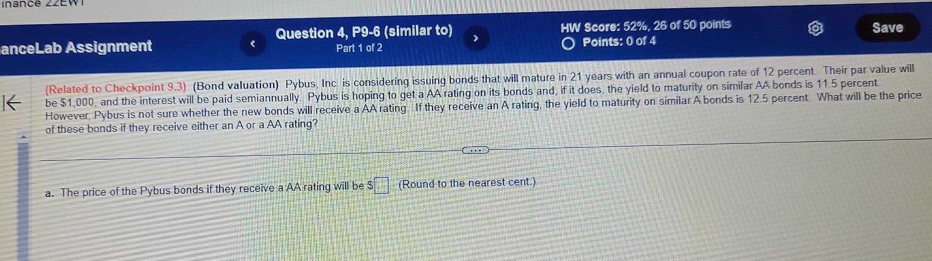 Solved (Related to Checkpoint 9.3) (Bond valuation) Pybus,