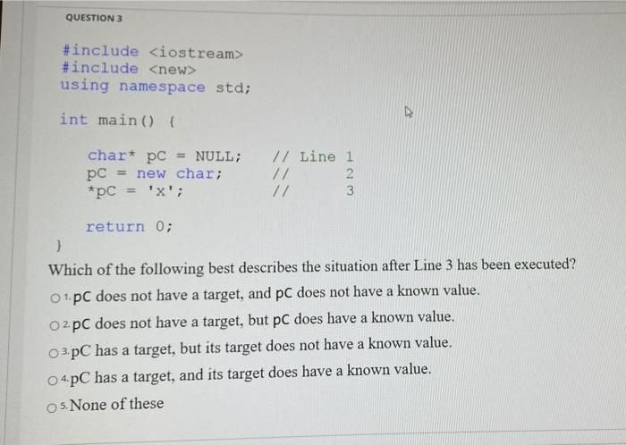 Solved QUESTION 3 #include #include using namespace std; | Chegg.com