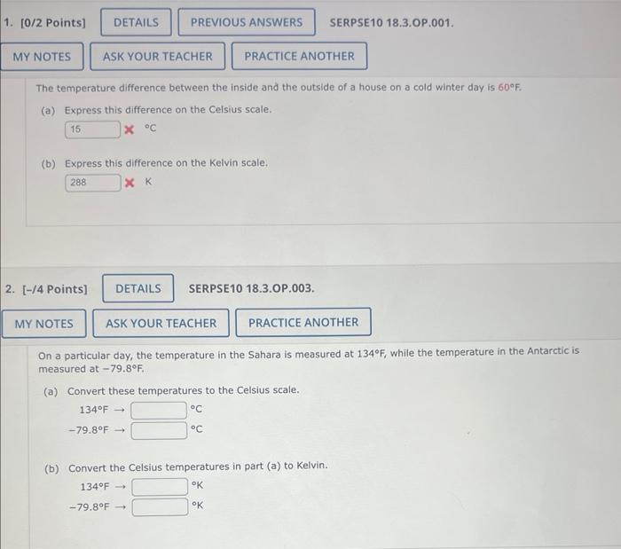 Solved The temperature difference between the inside and the | Chegg.com