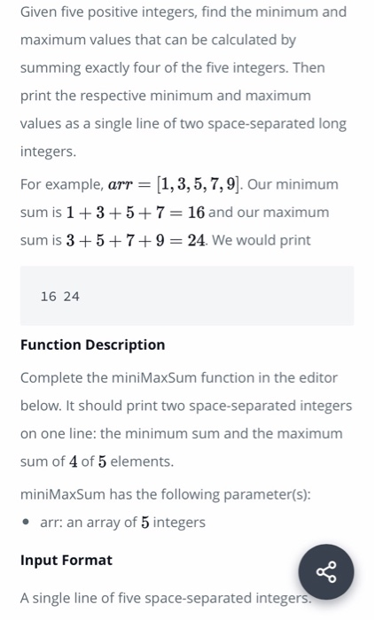 solved-given-five-positive-integers-find-the-minimum-and-chegg