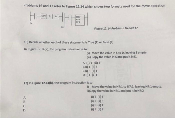 Solved Problems 16 and 17 refer to Figure 12.14 which shows | Chegg.com
