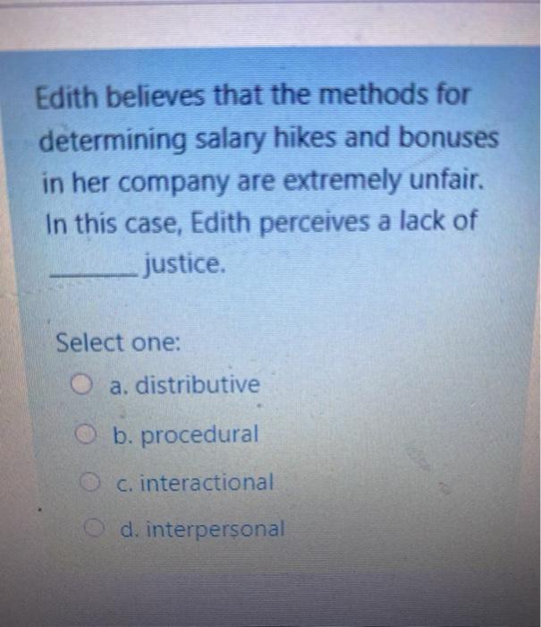 Solved Edith Believes That The Methods For Determining Chegg
