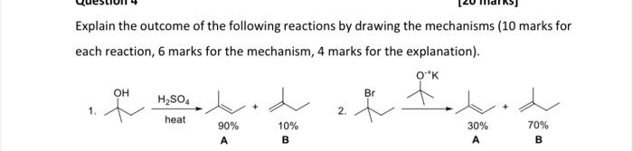 Solved Explain the outcome of the following reactions by | Chegg.com