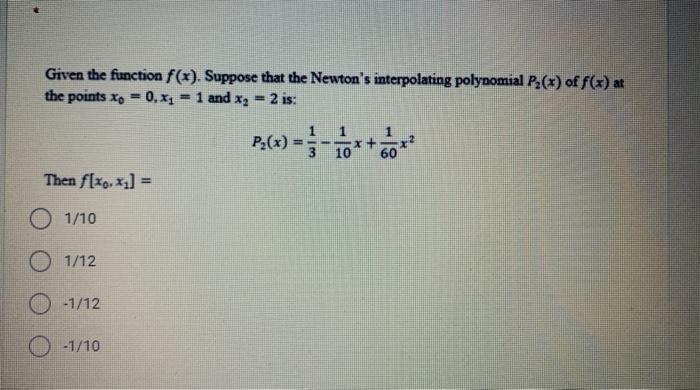 Solved Given the function f(x). Suppose that the Newton's | Chegg.com