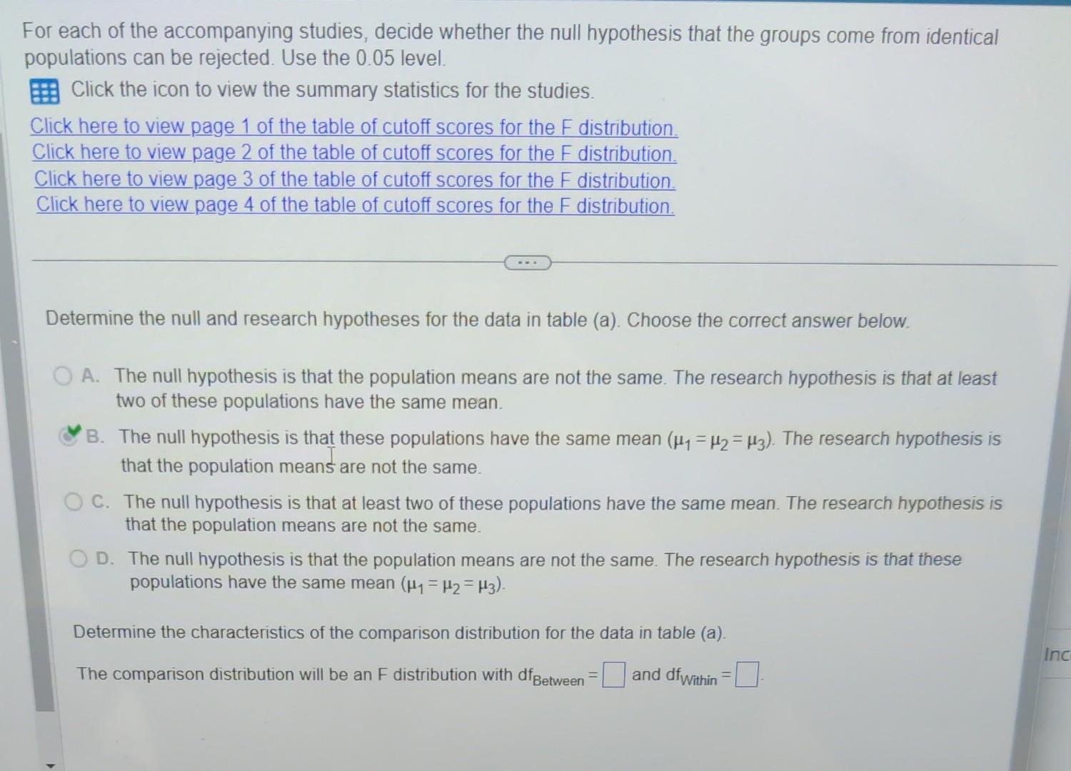 Solved For each of the accompanying studies, decide whether | Chegg.com