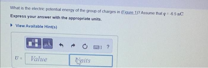 Solved What is the electric potential energy of the group of | Chegg.com