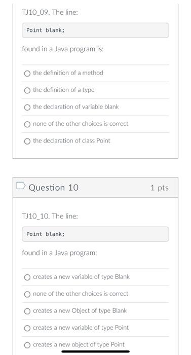 Solved TJ10_09. The line: found in a Java program is: the | Chegg.com
