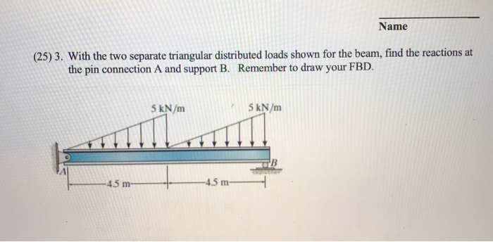 Solved Name (25) 3. With the two separate triangular | Chegg.com
