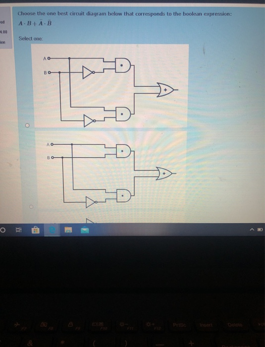 Solved Choose the one best circuit diagram below that | Chegg.com