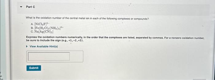 Solved What is the coordination number for each of the | Chegg.com
