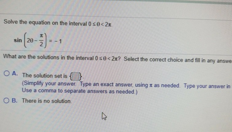 Solved Solve the equation on the interval 0 50