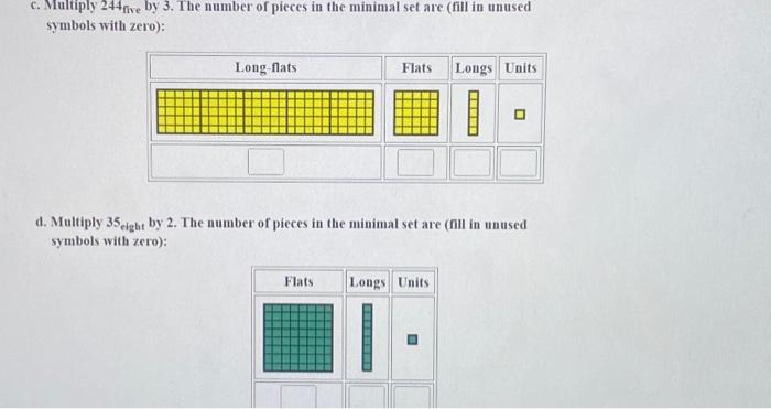 Solved Determine the minimum number of base pieces for each | Chegg.com