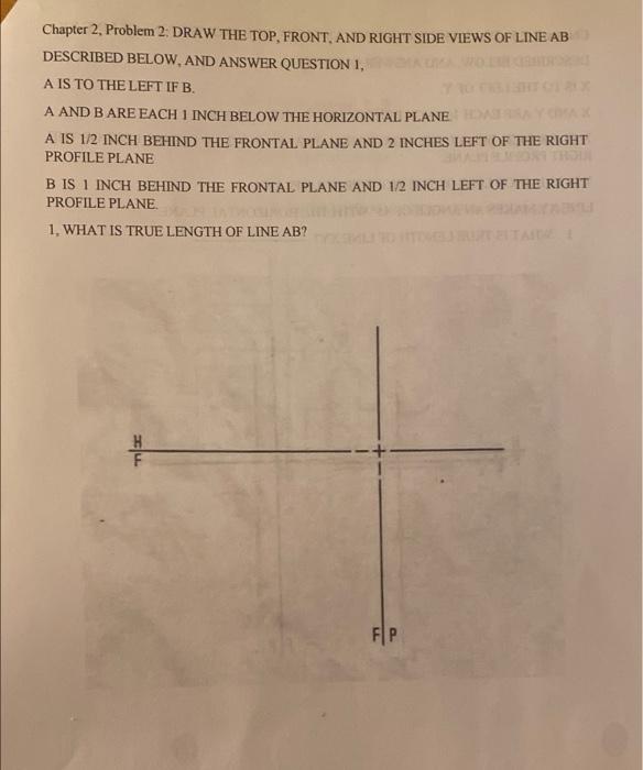 Solved Chapter 2. Problem 2. DRAW THE TOP, FRONT, AND RIGHT | Chegg.com