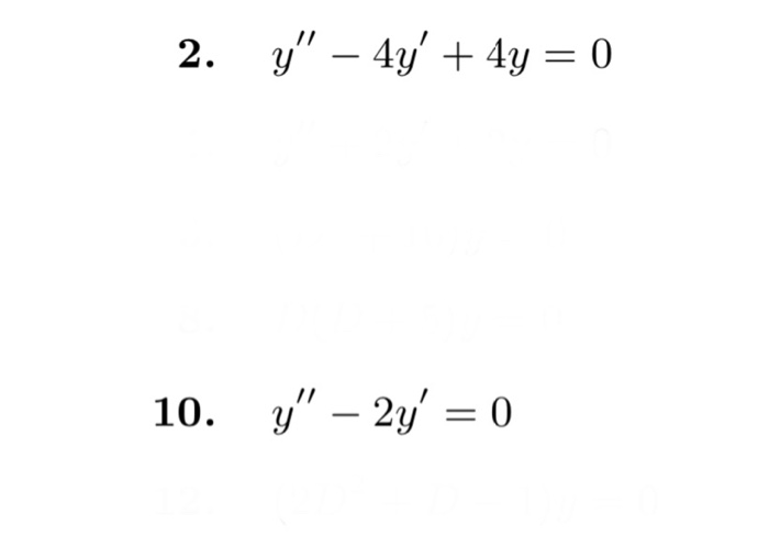 Solved Solve the following differential equations by the | Chegg.com