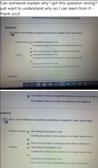 Solved Can someone explain why I got this question wrong? | Chegg.com